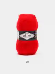 Красный пряжа Alize Mohair Classic new, Ализе Мохер Классик