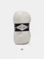 Белый пряжа Alize Mohair Classic new, Ализе Мохер Классик
