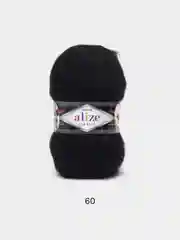 Черный пряжа Alize Mohair Classic new, Ализе Мохер Классик