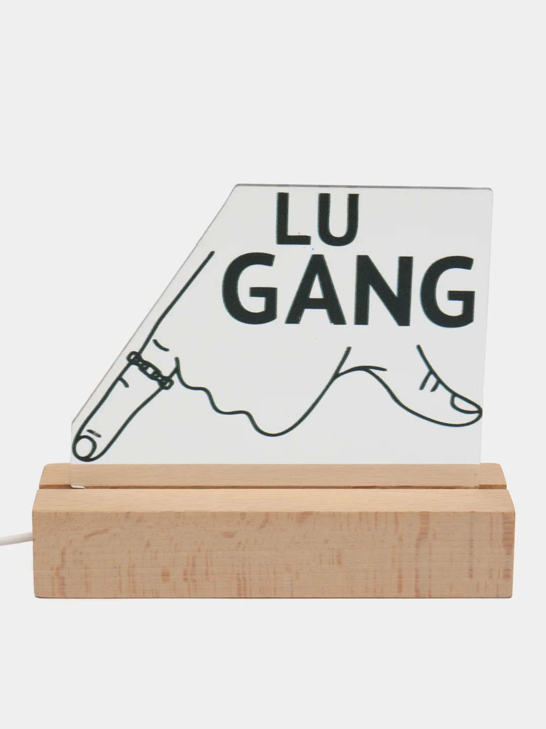 Ночник светильник настольный из органического стекла GUF, гуф, LU GANG , уф печать