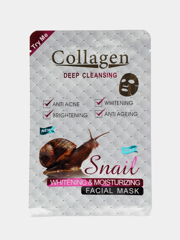 Коллагеновая тканевая маска для лица Snail Collagen Deep Cleansing