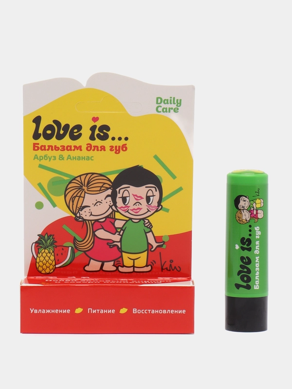 Бальзам для губ Love is "Арбуз-Ананас" увлажняющий, питательный, восстанавливающий