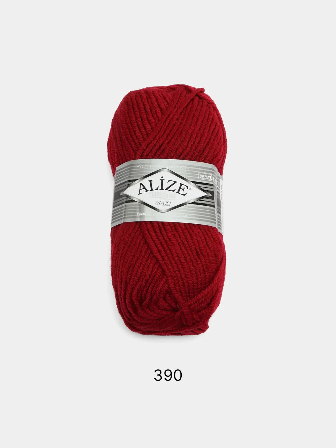 Вишнёвый пряжа Alize Superlana Maxi, 100 г, 75% акрил, 25% шерсть