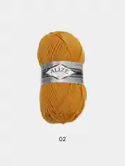 Желтый пряжа Alize Superlana Maxi, 100 г, 75% акрил, 25% шерсть