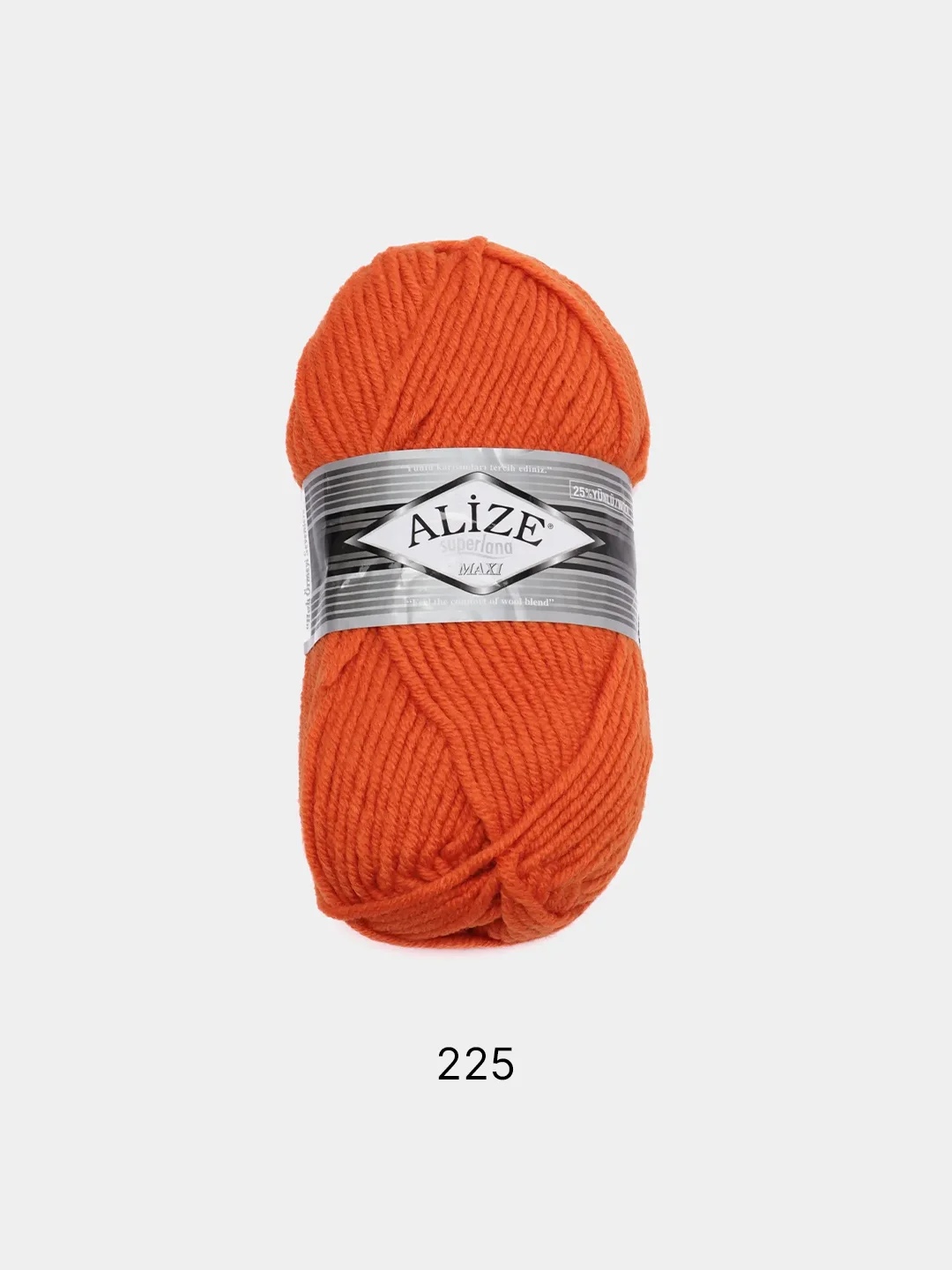 Оранжевый пряжа Alize Superlana Maxi, 100 г, 75% акрил, 25% шерсть