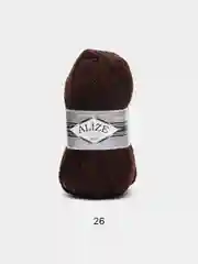 Шоколадный пряжа Alize Superlana Maxi, 100 г, 75% акрил, 25% шерсть