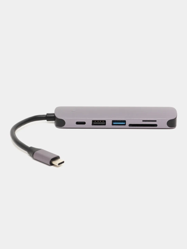 Переходник USB Type-C на USB, USB 3.0 Хаб 5 в 1, hdmi 4k Hub 6 в 1 для iMac и Macbook, OTG