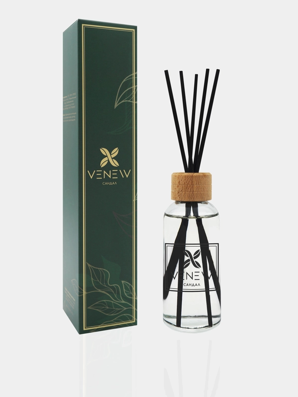 Ароматизатор диффузор парфюм для дома с палочками Sandal VENEW, 100 мл