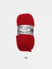 Красный пряжа Alize Superlana Maxi, 100 г, 75% акрил, 25% шерсть