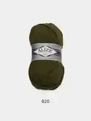 Оливковый пряжа Alize Superlana Maxi, 100 г, 75% акрил, 25% шерсть