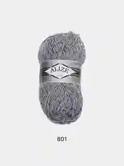 Серебряный пряжа Alize Superlana Maxi, 100 г, 75% акрил, 25% шерсть