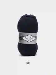 Темно-синий пряжа Alize Superlana Maxi, 100 г, 75% акрил, 25% шерсть