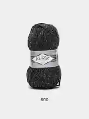 Угольный пряжа Alize Superlana Maxi, 100 г, 75% акрил, 25% шерсть