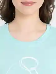 Мятный футболка женская