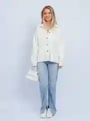 Белый рубашка женская оверсайз