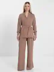 Костюм  атласный брючный