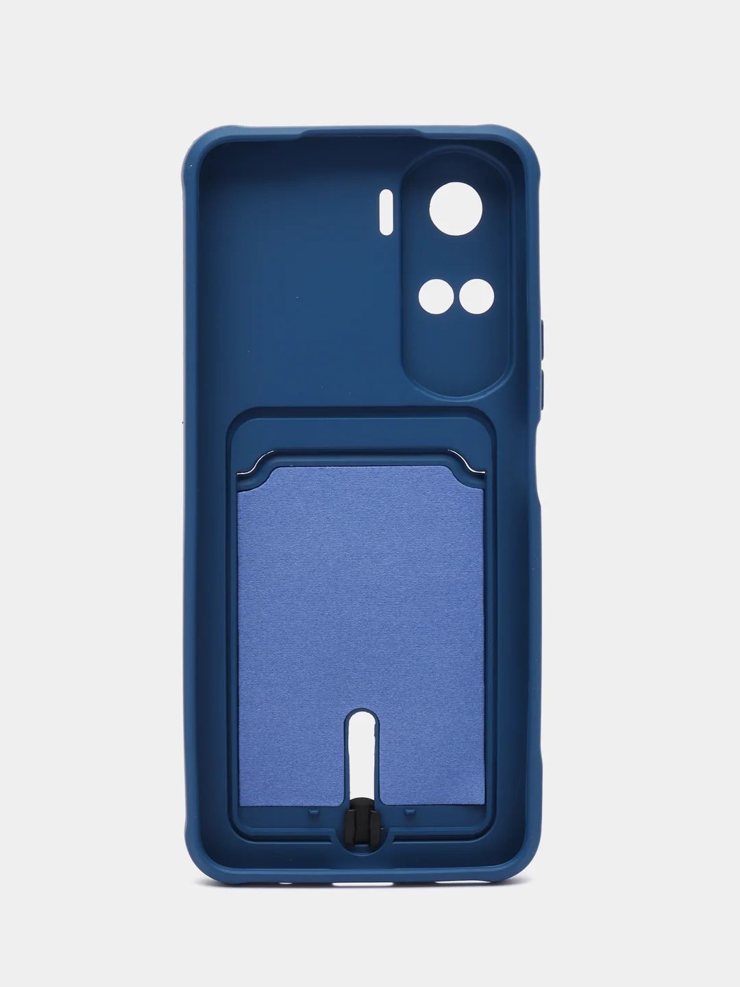 Синий чехол Honor 90 Lite / Хонор 90 Лайт, силиконовый с карманом для карты
