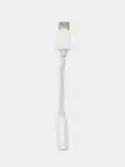Белый адаптер AUX. Apple Lightning - 3.5 mm Jack, Белый. USB Type-C на Jack 3.5mm Черный/Белый
