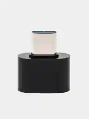 Серебряный переходник USB 2.0, Type-C. Адаптер OTG тайп си для мобильных устройств,