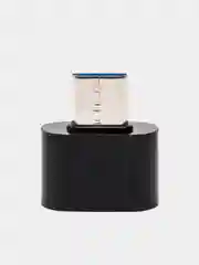 Серебряный переходник USB 2.0, Type-C. Адаптер OTG тайп си для мобильных устройств,