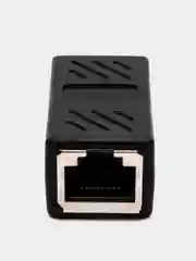 Переходник для кабеля RJ45 Ethernet 1000Mb/s / Черный (гнездо-гнездо)