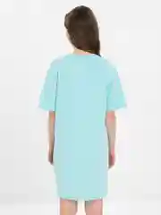 Мятный платье-футболка Оversize однотонное, короткое
