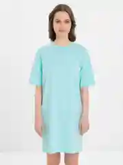 Мятный платье-футболка Оversize однотонное, короткое