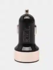 Черный автомобильное зарядное устройство для прикуривателя, смартфона, USB адаптер, двойной USB
