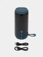 Синий портативная беспроводная Bluetooth-колонка TG 651, с радио и светомузыкой