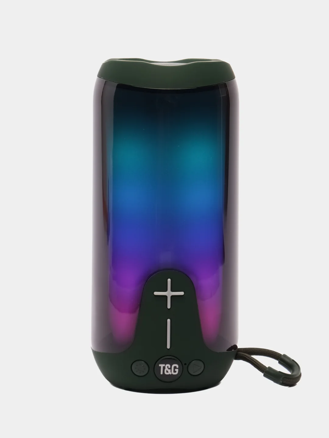 Зеленый портативная беспроводная Bluetooth-колонка TG 651, с радио и светомузыкой