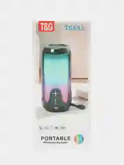 Зеленый портативная беспроводная Bluetooth-колонка TG 651, с радио и светомузыкой