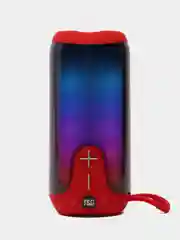 Красный портативная беспроводная Bluetooth-колонка TG 651, с радио и светомузыкой
