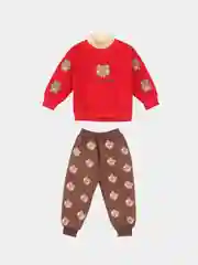 Красный костюм кофта и брюки