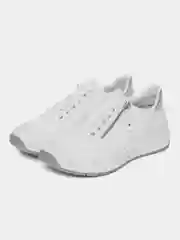 Белый кроссовки женские Rieker из натуральной кожи