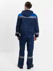 Костюм "Титан-1 СОП" с капюшоном, тк. смесовая, 210, брюки, т. синий/васильковый