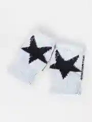 Белый митенки шерстяные, унисекс