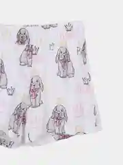 Розовый пижама для девочки летняя, шорты и майка "Зайчик, принцесса"