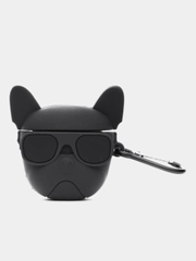 Чехол для беспроводных наушников AirPods 1/2, с карабином, силиконовый