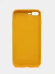 Горчичный чехол силиконовый со стеклянной панелью для iPhone 7 Plus / iPhone 8 Plus