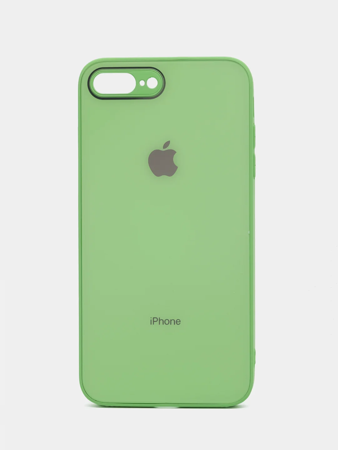 Лайм чехол силиконовый со стеклянной панелью для iPhone 7 Plus / iPhone 8 Plus