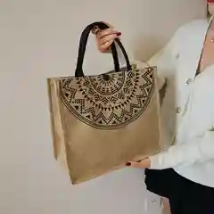 Сумка шоппер пляжная джутовая для офиса школы