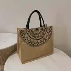 Сумка шоппер пляжная джутовая для офиса школы