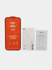 Противоударное защитное стекло на iPhone (Айфон) 15, 14, 13, 12, 11, Pro, Max, олеофобное