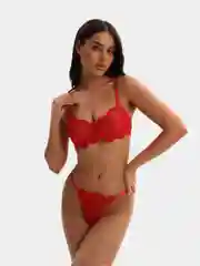 Бордовый комплект нижнего женского белья, кружевной