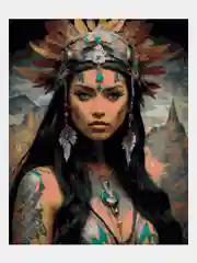 Картина по номерам на холсте с подрамником "Богиня Майя", 40*50