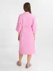 Розовый халат вафельный, унисекс