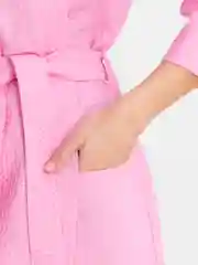 Розовый халат вафельный, унисекс