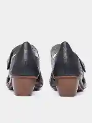 Черный туфли летние женские Rieker из натуральной кожи