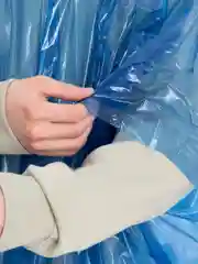 Синий плащ-дождевик пончо с капюшоном, 30 мкм, Unibob