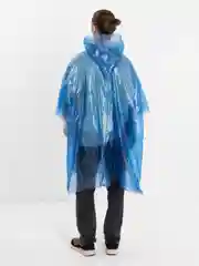 Синий плащ-дождевик пончо с капюшоном, 30 мкм, Unibob